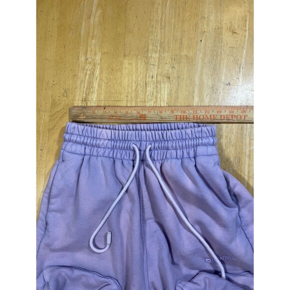 *AUTHENTIC* Off-White Womens Laundry Cargo Sweat Pant in Lilac Pockets Oversized - Picture 12 of 13